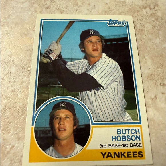Topps Butch Hobson Baseball Card with Red and Black Text - Picture 1 of 2